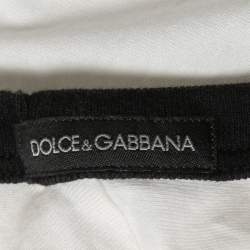 Pre Owned Dolce & Gabbana White Dance With The Price Print Cotton T-Shirt XS