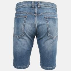 Pre Owned Dolce & Gabbana Blue Washed Denim Shorts L Waist 34"