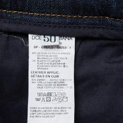 Pre Owned Dolce & Gabbana Dark Blue Denim Stretch Fit Jeans L Waist 34"