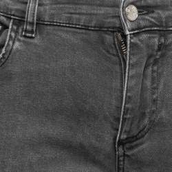 Pre Owned Dolce & Gabbana Grey Distressed Denim Skinny Jeans M Waist 32"