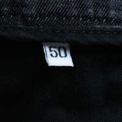 Pre Owned  Dolce & Gabbana Grey Washed Distressed Denim Skinny Jeans Waist 35