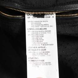 Pre Owned Dolce & Gabbana Black Quilted Nylon Zip Front Bomber Jacket L