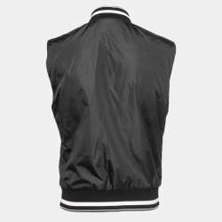 مملوكة مسبقًا Dolce & Gabbana Black Embroidered Nylon Sleeveless Jacket L