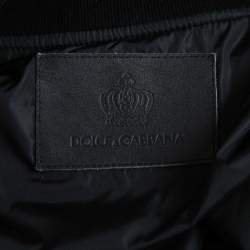 مملوكة مسبقًا Dolce & Gabbana Black Embroidered Nylon Sleeveless Jacket L