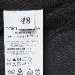 Pre Owned Dolce & Gabbana Grey/Black Cotton Waistcoat M