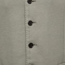 Pre Owned Dolce & Gabbana Grey/Black Cotton Waistcoat M