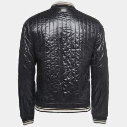 Pre Owned Dolce & Gabbana Black Quilted Nylon Bomber Jacket L