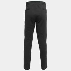 Pre Owned Dolce & Gabbana Black Cotton Knit Track Pants 4XL