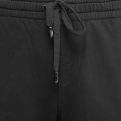 Pre Owned Dolce & Gabbana Black Cotton Knit Track Pants 4XL