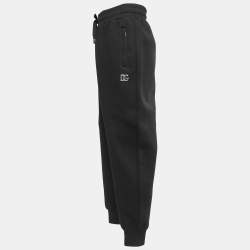 Pre Owned Dolce & Gabbana Black Knit Logo Detail Jogger Pants 5XL