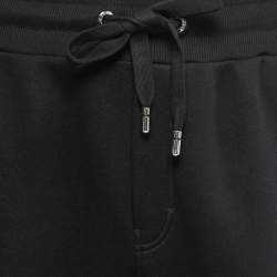 Pre Owned Dolce & Gabbana Black Knit Logo Detail Jogger Pants 5XL