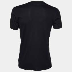 Pre Owned Dolce & Gabbana Vintage Black Playboy Printed Crewneck T-Shirt L