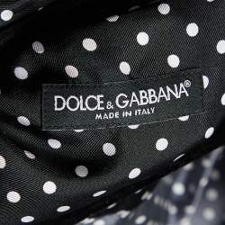 مملوكة مسبقًا Dolce & Gabbana Black Polka Dot Silk Wrap Shirt M