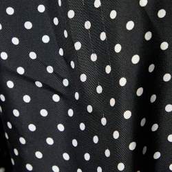 مملوكة مسبقًا Dolce & Gabbana Black Polka Dot Silk Wrap Shirt M