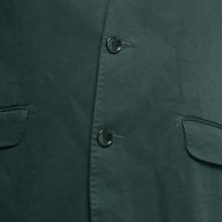 Pre Owned Dolce & Gabbana Green Cotton Single Breasted Blazer L