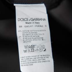 Pre Owned Dolce & Gabbana Black Cotton Button Front Shirt M