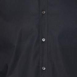 Pre Owned Dolce & Gabbana Black Cotton Button Front Shirt M