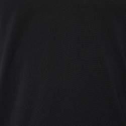 Pre Owned Dolce & Gabbana Black Cotton Knit V-Neck T-Shirt S