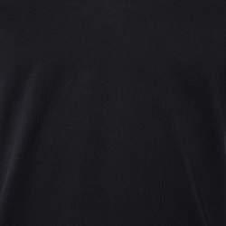 مملوكة مسبقًا Dolce & Gabbana Black Cotton Knit V-Neck T-Shirt XS