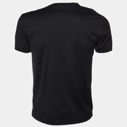 مملوكة مسبقًا Dolce & Gabbana Black Cotton Knit V-Neck T-Shirt S