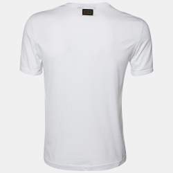 Pre Owned Dolce & Gabbana White Cotton Knit Round Neck T-Shirt S