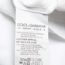 Pre Owned Dolce & Gabbana White Cotton Knit Round Neck T-Shirt S