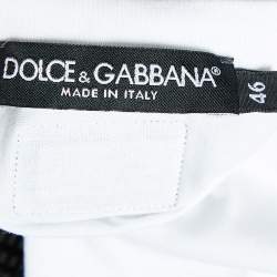 Pre Owned Dolce & Gabbana White Cotton Knit Round Neck T-Shirt S