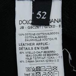 Pre Owned Dolce & Gabbana Black Cotton Hooded Zip Front Jacket XL