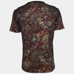 Pre Owned Dolce & Gabbana Multicolor Panther Printed Cotton Knit Crewneck T-Shirt XL