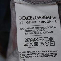Pre Owned Dolce & Gabbana Multicolor Panther Printed Cotton Knit Crewneck T-Shirt XL