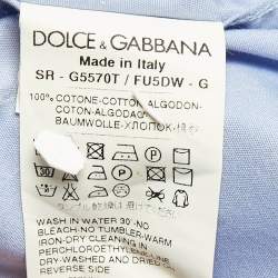 Pre Owned Dolce & Gabbana Blue Cotton Full Sleeve Martini Shirt XL
