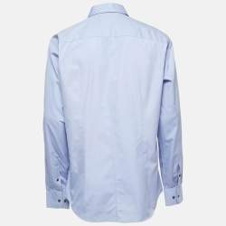 Pre Owned Dolce & Gabbana Blue Cotton Full Sleeve Martini Shirt XL