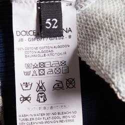 Pre Owned Dolce & Gabbana Blue Baroque Jacquard Knit Sweater XL