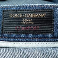 Pre Owned Dolce & Gabbana Navy Blue Denim Comfort Fit Jeans S