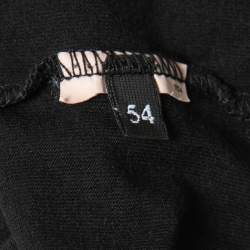 Pre Owned Dolce & Gabbana Black Embroidered Crew Neck Half Sleeve T-Shirt 2XL