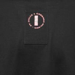 Pre Owned Dolce & Gabbana Black Cotton Logo T-Shirt 2XL