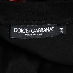 Pre Owned Dolce & Gabbana Black Cotton Logo T-Shirt 2XL