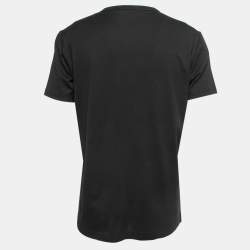Dolce & Gabbana Black Cotton Logo Plaque Crew Neck T-Shirt XXL