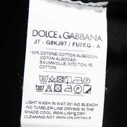 Dolce & Gabbana Black Cotton Logo Plaque Crew Neck T-Shirt XXL