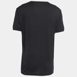 Pre Owned Dolce & Gabbana Black Cotton Crew Neck Half Sleeve T-Shirt XL