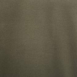 Pre Owned Dolce & Gabbana Military Green Cotton Logo Patch Crew Neck Half Sleeve T-Shirt XXL
