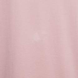 Pre Owned Dolce & Gabbana Pink Cotton Logo Patch Crew Neck Half Sleeve T-Shirt XXL