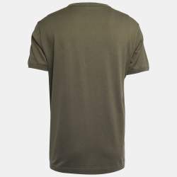 Pre Owned Dolce & Gabbana Military Green Cotton Crew Neck Half Sleeve T-Shirt XXL