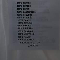 Pre Owned Prada White Cotton Logo Pocket Detail Crew Neck Half Sleeve T-Shirt 3XL