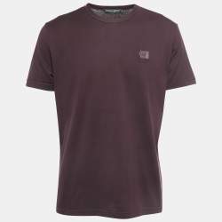 Pre Owned Dolce & Gabbana Brown Cotton Crew Neck Half Sleeve T-Shirt XXL