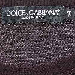 Pre Owned Dolce & Gabbana Brown Cotton Crew Neck Half Sleeve T-Shirt XXL
