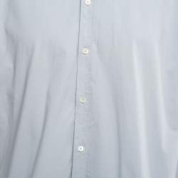 مملوكة مسبقًا Dolce & Gabbana Blue Cotton Gold Fit Long Sleeve Shirt 4XL