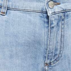 Pre Owned Dolce & Gabbana Blue Denim Distressed Slim Fit Jeans M/ Waist 35"