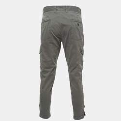 Pre Owned Dolce & Gabbana Grey Cotton Cargo Pants L
