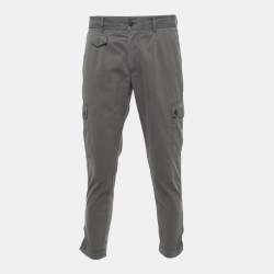 Pre Owned Dolce & Gabbana Grey Cotton Cargo Pants L